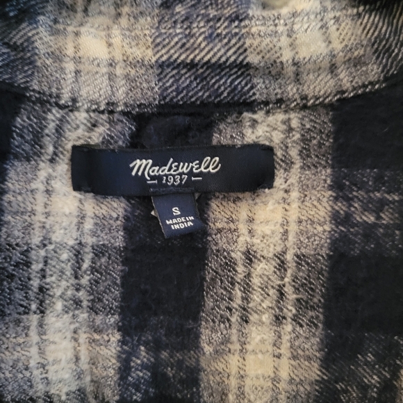 Madewell Plaid Andover Flannel Size Small - Picture 4 of 5